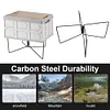 Aluminum Alloy Box Stand Portable Organizer Box Folding Stand for Travel Cooking