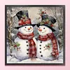 (Stamped/Counted) Christmas Snowman-11CT Cross Stitch 45*45cm