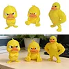 Funny Angry Duck Figurines Collectable Figures 3D Printed Cute Angry Yellow Duck Desk Decor 3pcs Decoration for Computer Car & Dorm