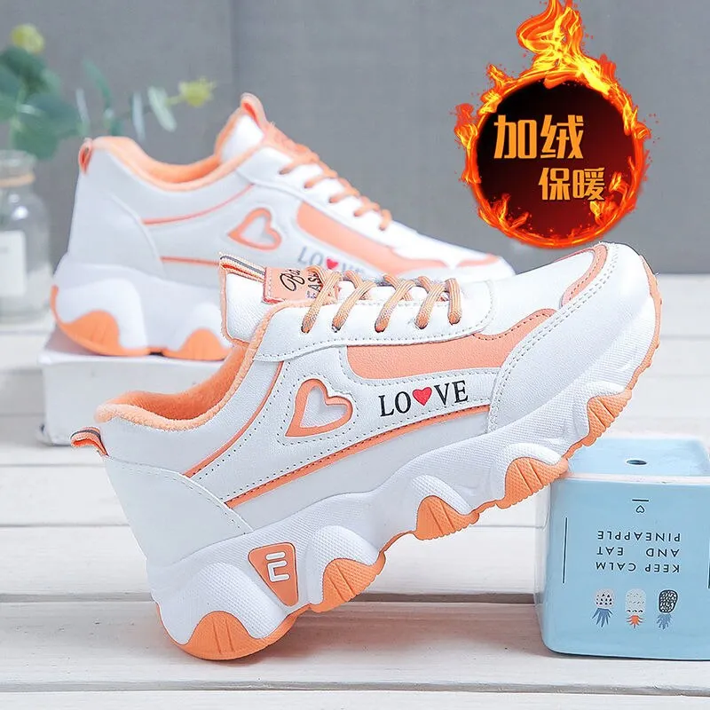 Daddy Women's 2020 Autumn and Winter New Students Korean Version of All-match Sports Casual Travel White Running Shoes Trend