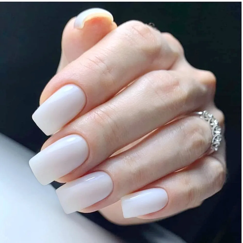 24Pcs Glossy Black Long Press On False Nails Artificial Fake Nails With Jelly Glue DIY Full Cover Tips Manicure Tool-Nail Inspo