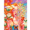 Diamond Painting -DIY Round Drill Sun Mask Girl