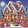 (US Local)4pack Xmas House-Special Shaped Diamond Painting Kit(30x30cm)