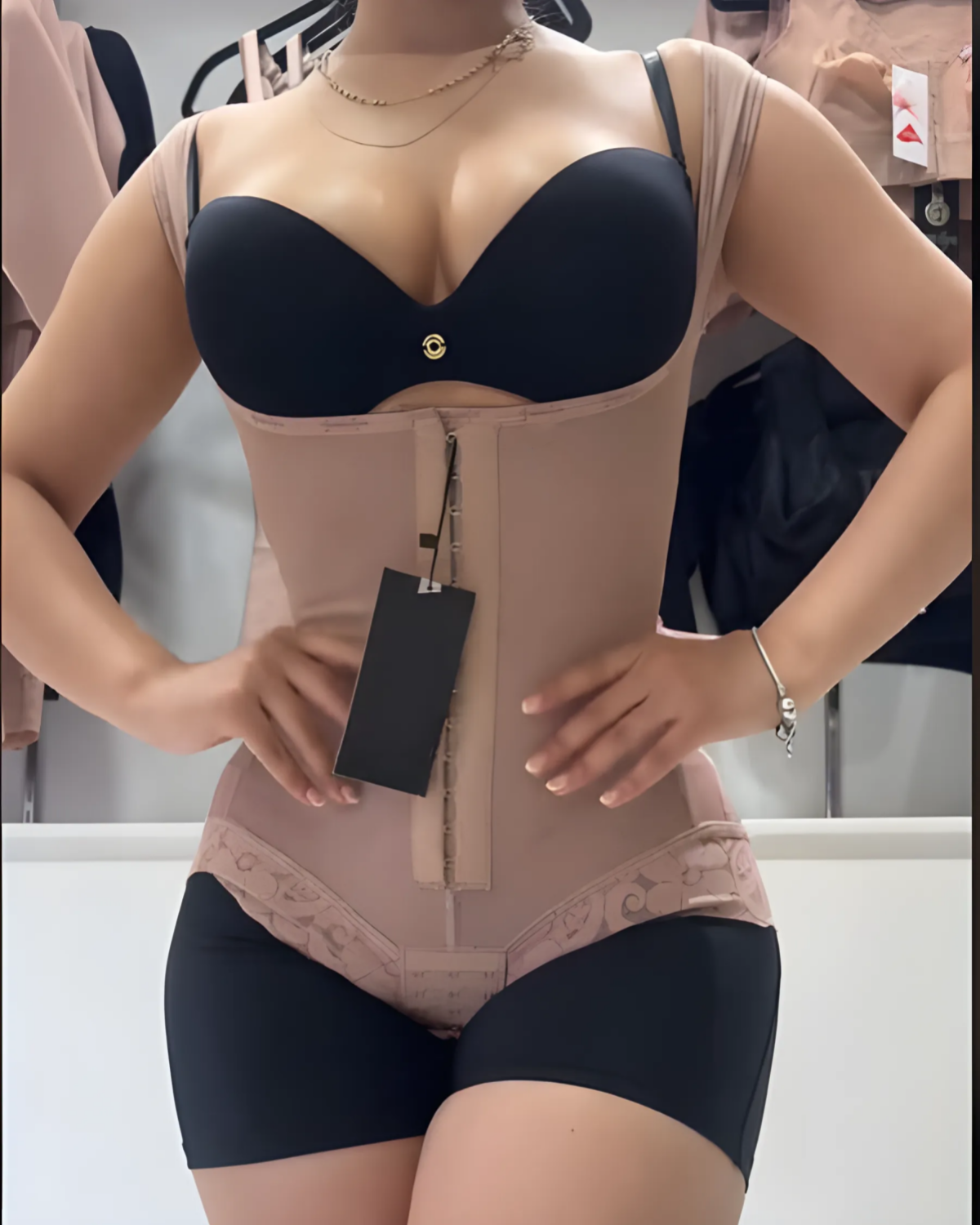 2026 CurvyFaja Button Down Bodysuit Shapewear - Tummy Control Thong Bodysuit with Snap Closure
