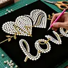 (25x25cm)DIY Pearl Painting Love Framed Handmade Pearl Material Art Kit Living Room Decor