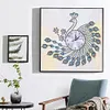 DIY Peafowl Special Shaped Diamond Painting Cross Stitch Clock Home Decor