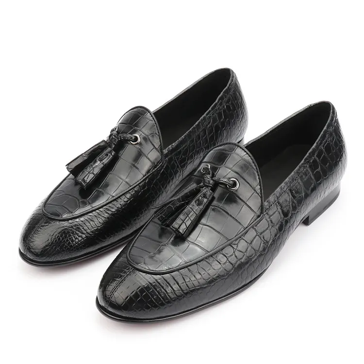 Premium Genuine Rare Leather Tassel Loafers | Goodyear Welted Handcrafted Dress Shoes for Men