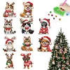 10Pcs Christmas Diamond Painting Christmas Tree Pendant (Christmas Cats Dogs)