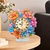 DIY Diamond Painting Acrylic Special Shaped Lily Flower Clock Art Kit