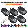Solar-Power Car Roof Light with RC Punch-Free Universal Signal Mouse Lamp RGB Solar Powered Strobe Pilot Light for Pickup Trucks SUV Motorcycles