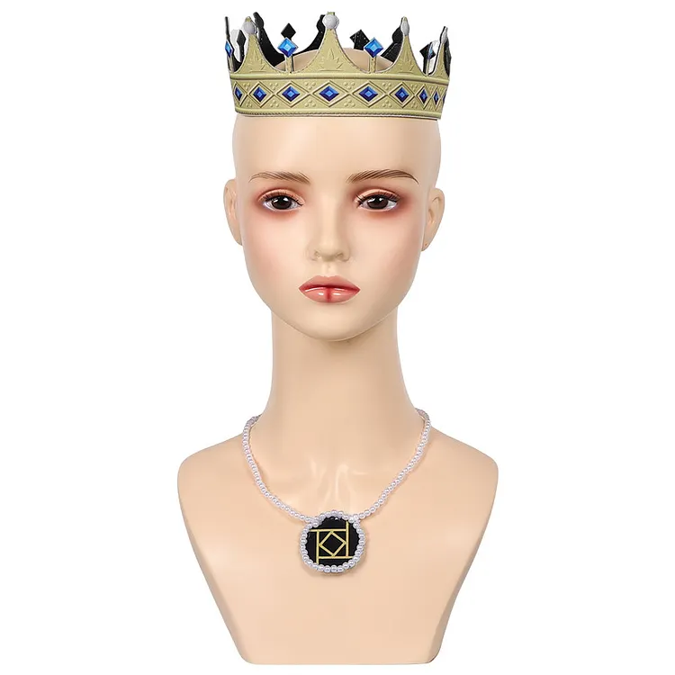 Wish 2023 Queen Amaya Yellow Crown Cosplay Accessories Halloween Carnival Props
