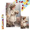 >SALE<5D DIY Full Square Drill Diamond Painting Girl Kit Home Decor Art 20x30cm