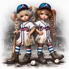 Peinture au diamant de perceuse ronde de baseball-40*40cm
