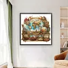 World Map-11CT Stamped Cross Stitch 60*60cm/23.62*23.62in(Big Size)