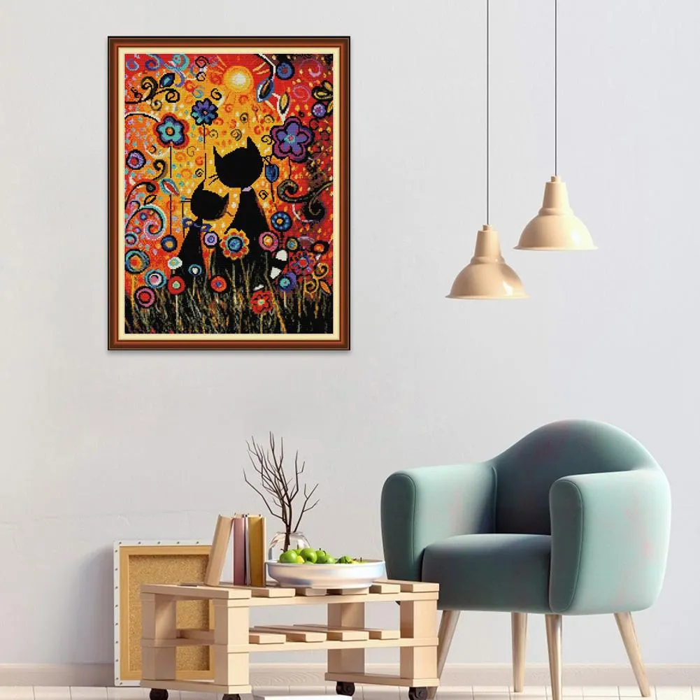 14ct Stamped Cross Stitch - Cat(40*50cm)
