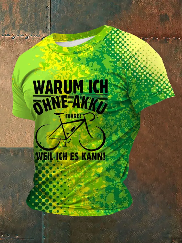 Fahre bedrucktes Kurzarm-T-Shirt f&uuml;r M&auml;nner