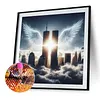 Diamond Painting -DIY Round Drill Angel Twin Towers(40*40CM)