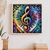 Peinture diamant en forme de notes_special de piano-30*30cm