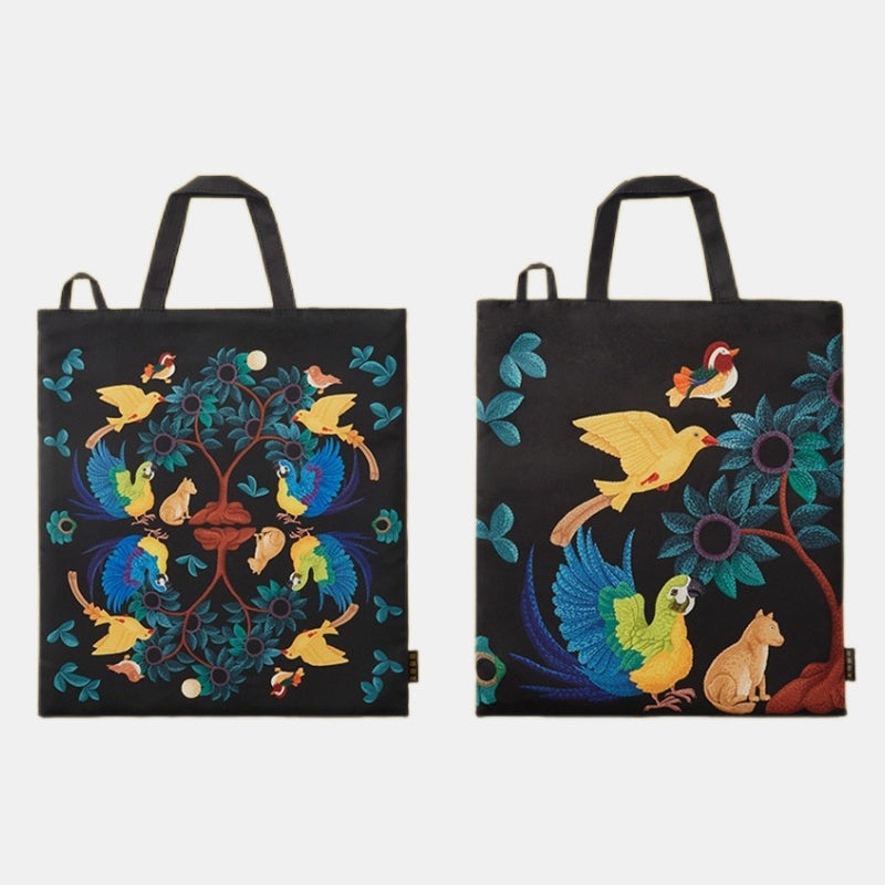 Chinese Style Embroidered Canvas Bag Gift