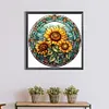 Flower Glass Painting-Full Round Diamond Painting 30*30CM