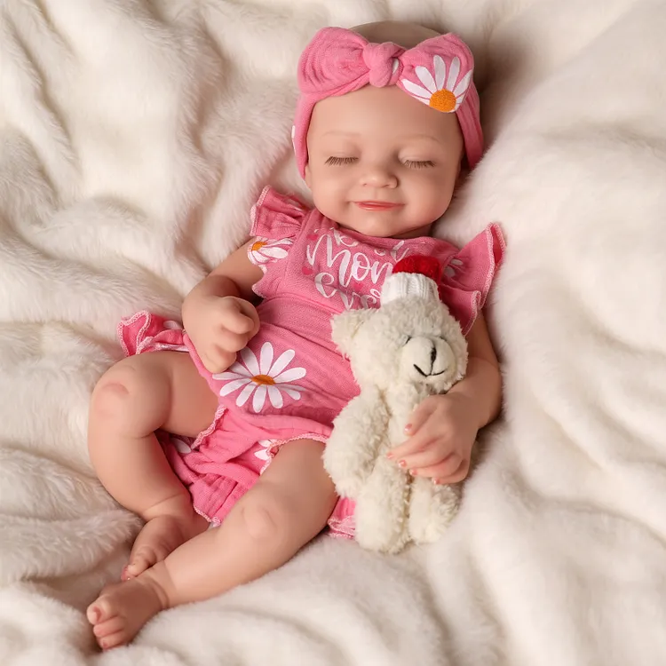 Babeside Cookie 12"/16'' Realistic Silicone Sleeping Baby Newborn Girl Best Gift for Kids