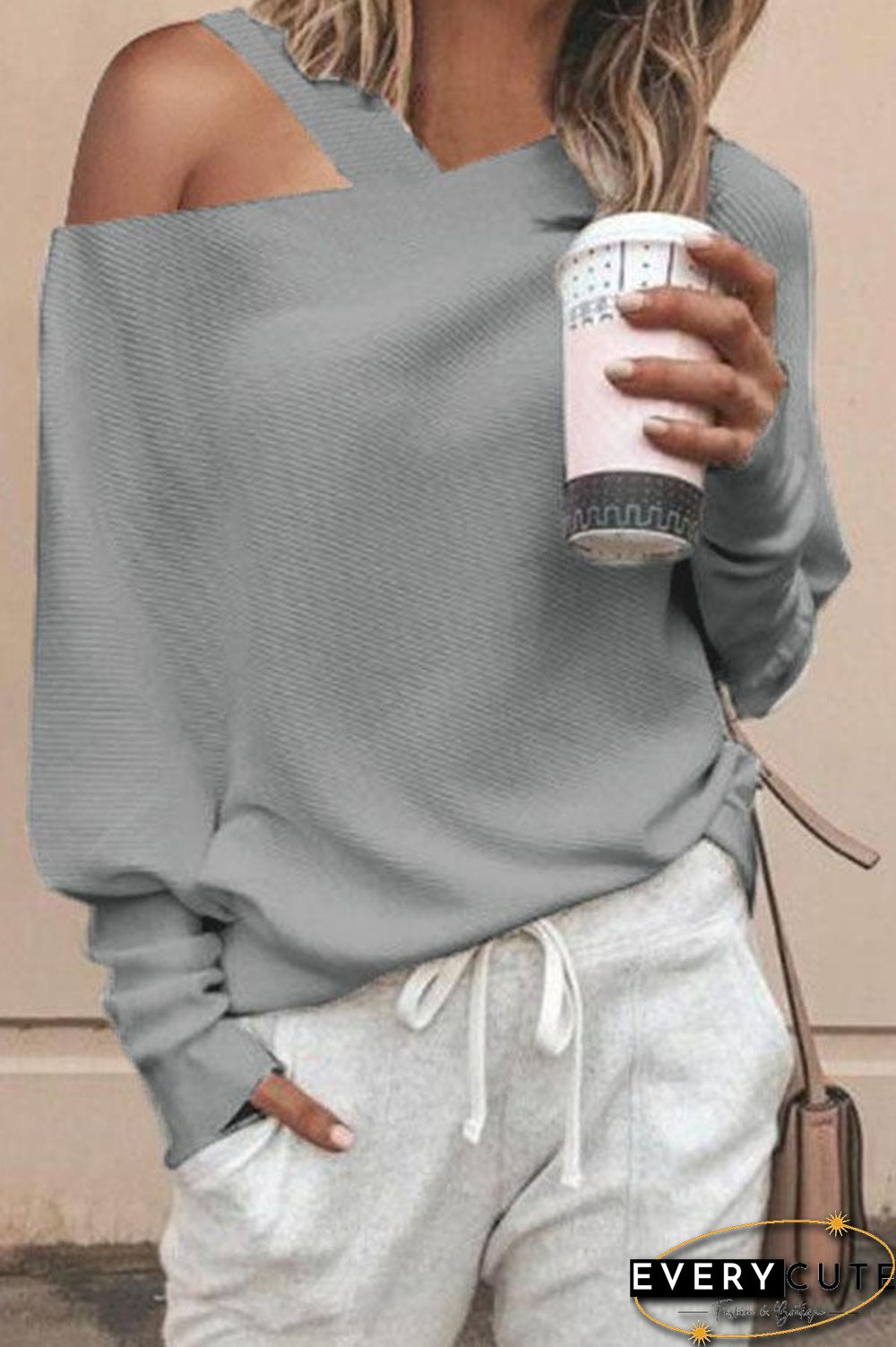 Solid Color Off Shoulder Top (4 Colors) P15026