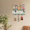 (US Local)Wooden Cat Diamond Art Hanging Hook Rail Diamond Painting Art Craft Wall Hooks