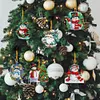 (US Local)6pcs Xmas Snowman  DIY Diamond Painting Art Pendant Wall Door Decoration
