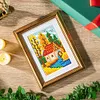 12pcs Autumn DIY Mini Round Diamond Painting Set 14x19cm