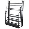 [US Local Warehouse] Fabric Roll Storage Rack 3 Tier Car Window Film Display Rack Adjustable Height Metal Vinyl Roll Storage Stand Detachable Fabric Display Organizer for Leather Rolls/Window Film/Wallpaper