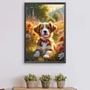 Happy Dog-Paint By Numbers Acrylic Painting 40*60CM