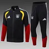 2025 Germany Long Zipped Jacket Black Football Shirt 1:1 Thai Quality