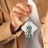 8Pcs DIY Diamond Painting Seahorse Keychain