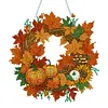 DIY Acrylic Special Shaped Diamond Painting Fall Wreath Ornament Hanging Kit
