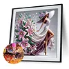 Lily Dress Elegant Girl-Partial Special Shaped Diamond painting 30*30CM