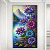 Diamond Painting -DIY Round Drill Green Mountain Flowers(40x70cm)