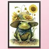 Frog And Sunflower- 18CT Stamped Cross Stitch 20*30cm/7.87*11.81in