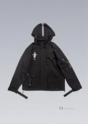 ジャケット・アウター darkwear black linen coating zip jacket Darkwear Jackets | Shop Top Darkwear Clothing - X