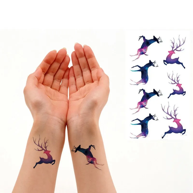 Water Transfer Tattoo Sexy Running Horse Anime Tattoo Body Art Waterproof Temporary Fake Flash Tattoo for Man Woman 10.5*6cm