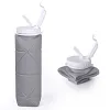 20oz Silicone Foldable Travel Water Bottles Leakproof Valve Reusable, Carton Packaging, Gym Camping Hiking Travel Sports Lightweight Durable Bottle
