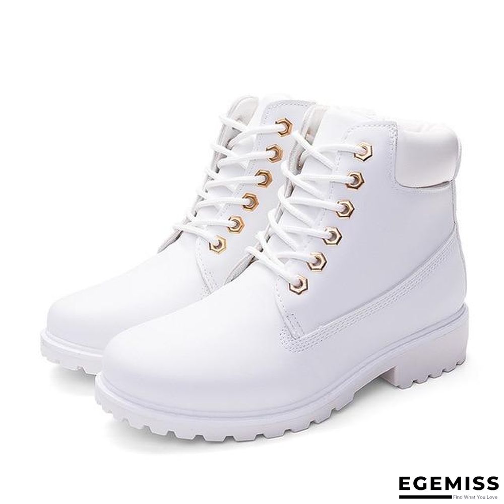 Autumn Early Winter Shoes Women Flat Heel Boots Fashion Keep warm Women's Boots Brand Woman Ankle Botas | EGEMISS
