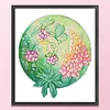 Round Flower-Lupine-14CT Stamped Cross Stitch Egyptian Cotton 30*35cm/11.81*13.78in