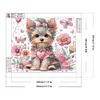 Diamond Painting-DIY Crystal Rhinestone Flower Yorkie
