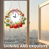 DIY Strawberry Daisy Diamond Clock Art Pendant Home Wall Decoration
