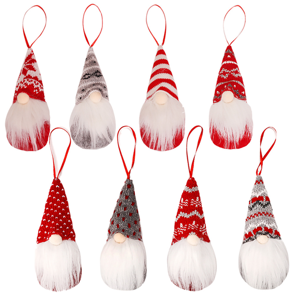 Christmas Faceless Dwarf Doll Tree Decorations Hanging Santa Claus 