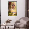 (US Local)Beauty 5D DIY Full Drill Round Big Size Diamond Painting Kit for Home Wall Decor 40x70cm 