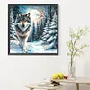 Snow Wolf-Full Round Diamond Painting 30*30CM
