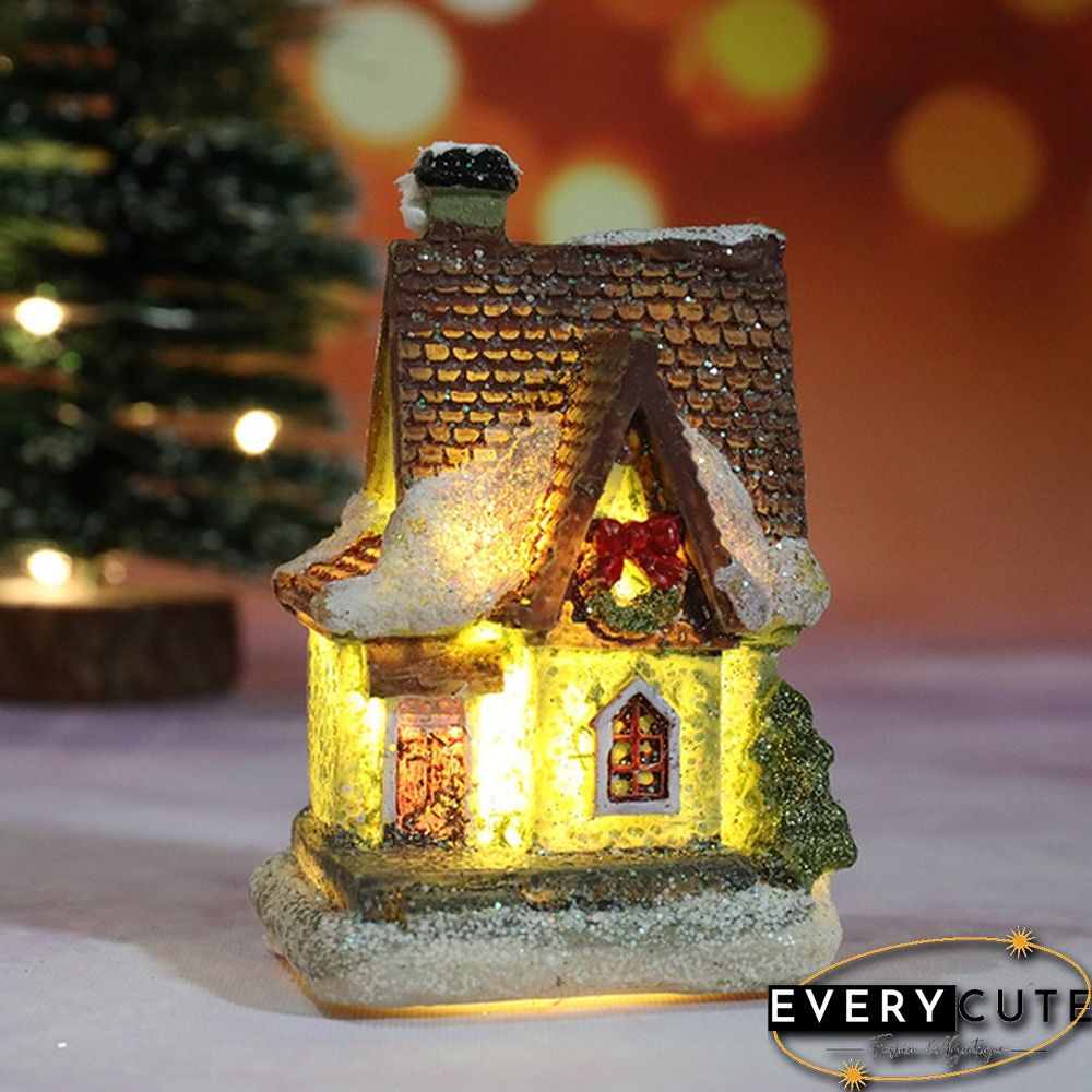 Christmas New Christmas Decorations Resin Small House Micro Landscape Resin House Small Ornaments Christmas Gifts