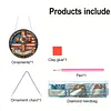 Diamond Painting Single-Sided Acrylic God Bless America - Cross Hanging Pendant Sun Catcher for Home Garden Wall Door