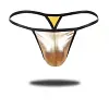 Men&lsquo;s Sexy Bright Faux Leather Pouch G-string Thongs Underwear Male Bikini Panties